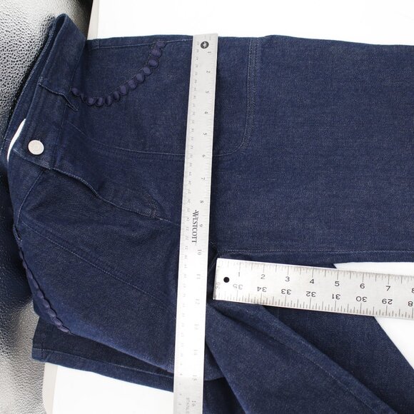 See by Chloe Jeans Women 29 L36 High Rise Boot Cut Embroidered Pockets Braided - Picture 7 of 12